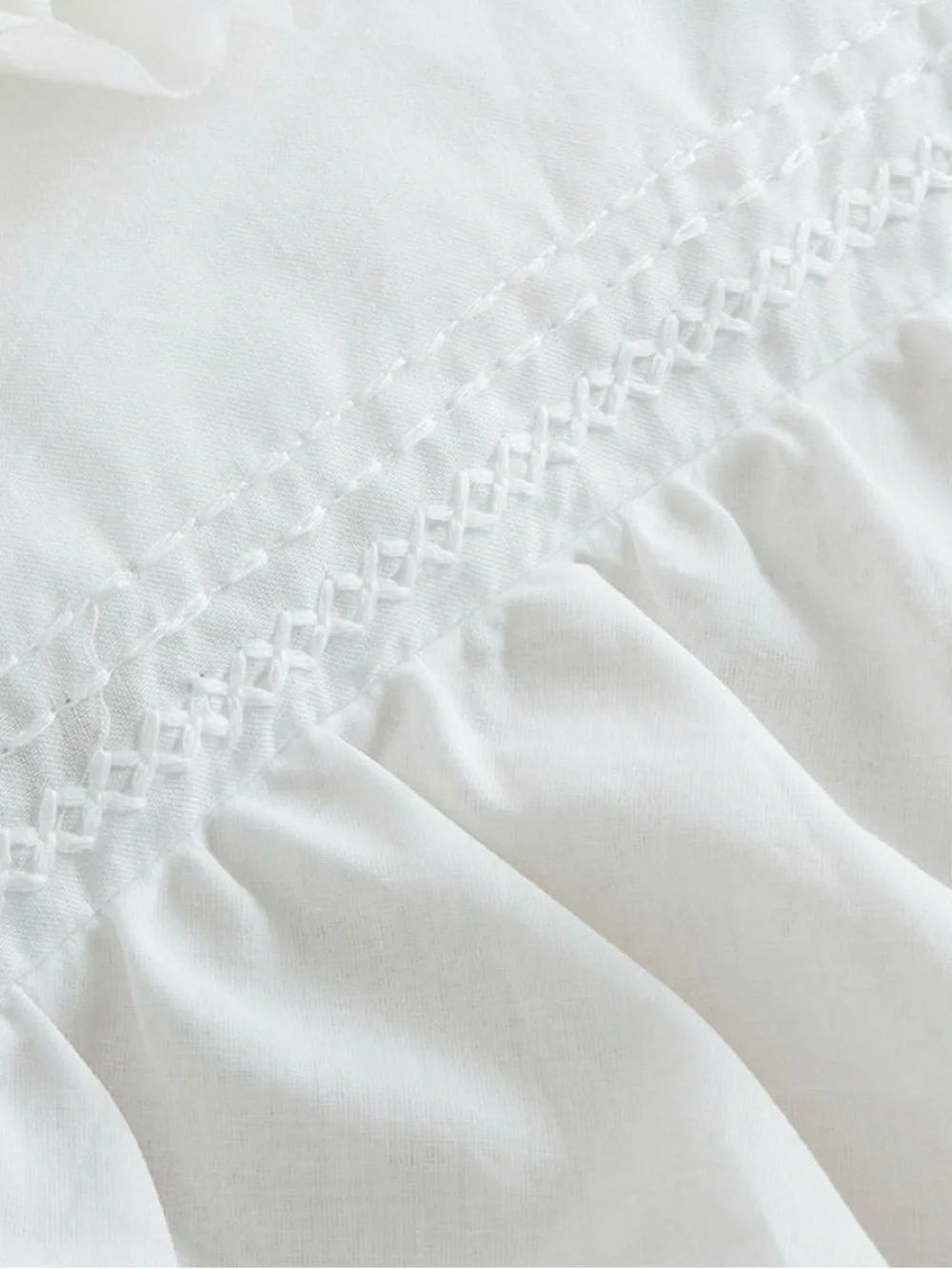 NWT Pottery Barn Kids Sadie White 100% Organic Cotton Ruffle Twin Duvet